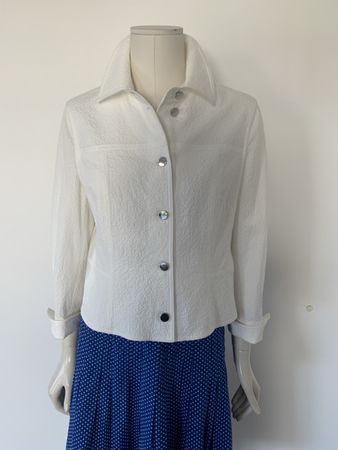 AKRIS: Neu/ungetragen - Lässig weisser Blazer, 38, NP $ 1390
