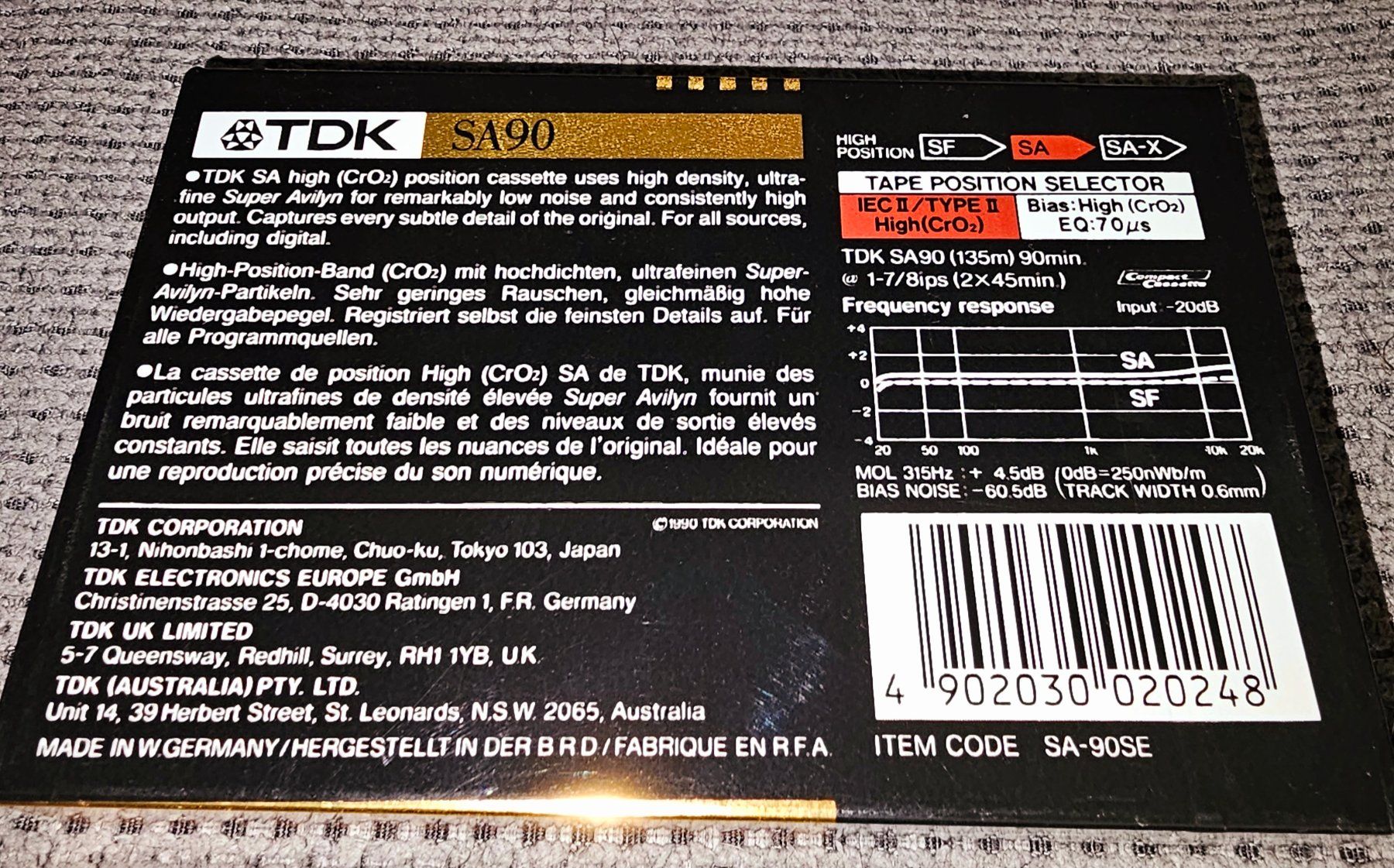 Musicassette: Mythiques TDK'SA-90" – Nuovo e nell'imballaggio originale da LAUSANNE venduto da Mistersound 2