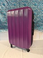 Hartschalenkoffer lila mit Rollen gebraucht Zustand