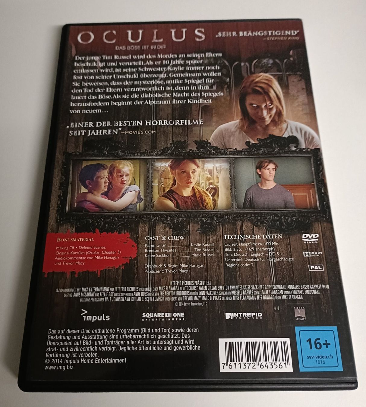 Tutti i DVDs: Oculus - Das Böse ist in Dir – Usato da Köniz venduto da Movieportal007 1