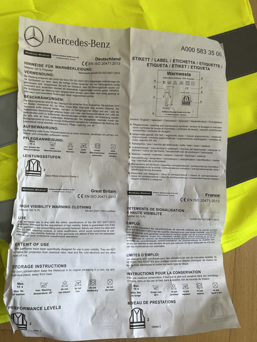 Gilet & Giacche: Warnweste Mercedes neu – Nuovo (secondo la descrizione) da Abtwil SG venduto da ale2002 1