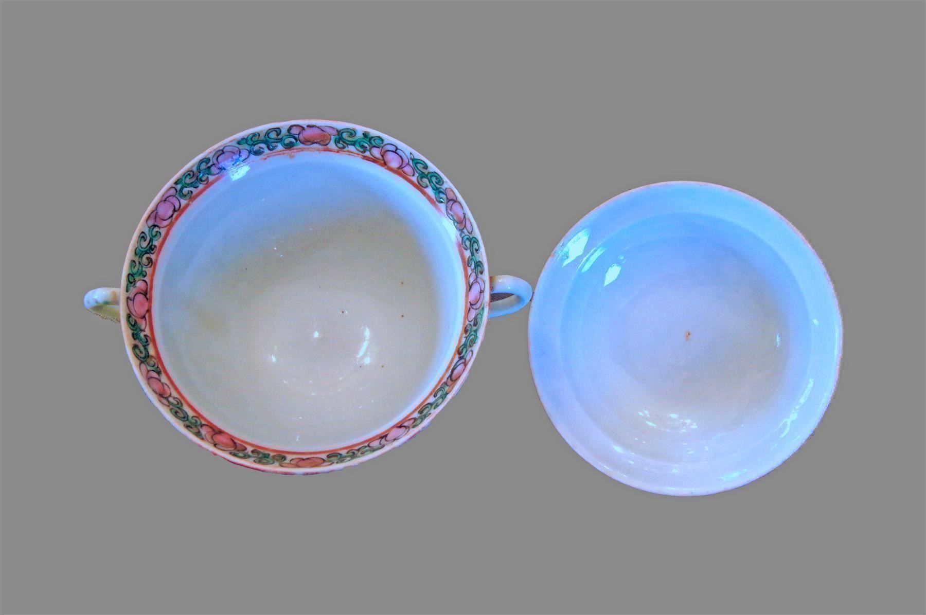 Tasses: Antike Deckeltasse im Guangzou-Stil – D'occasion à Geroldswil par ARTEFACTO 4