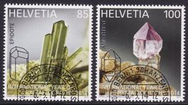Satz SBK-Nr. 1499-1500 (Kristallographie 2014) ET-gestempelt