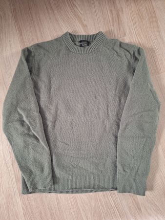 Kaki wool/cashmere sweater Massimo Dutti XL