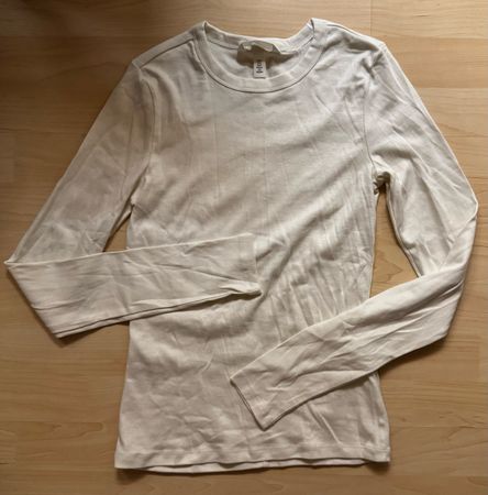 Langarmshirt H&M weiss Grösse S