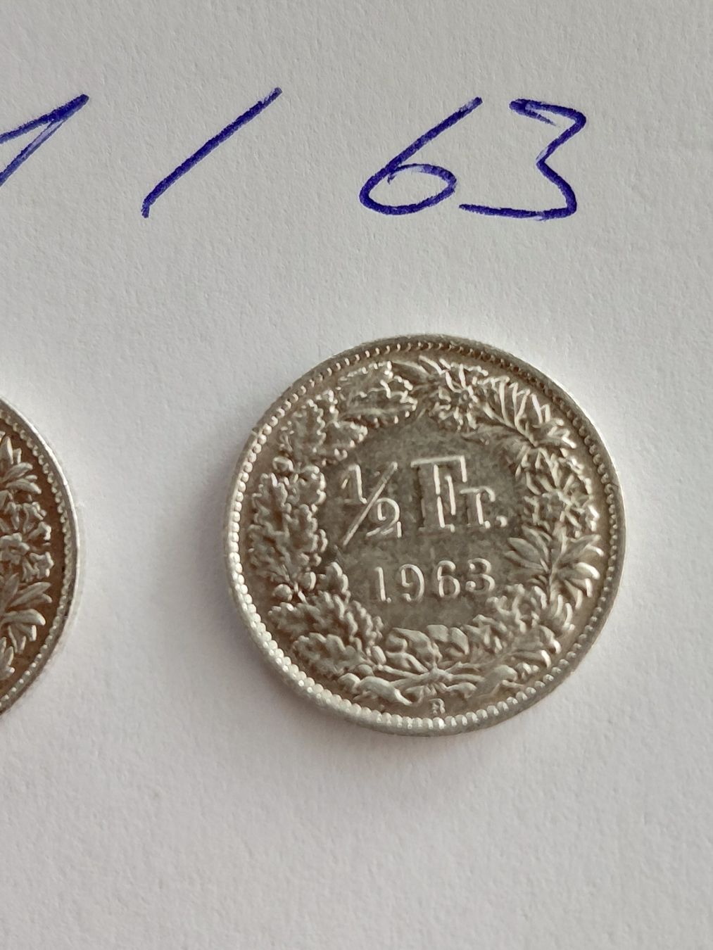 Tutti le monete: 3x 50 Rappen 1960, 1961, 1963 – Usato da Bonaduz venduto da topolino052 3