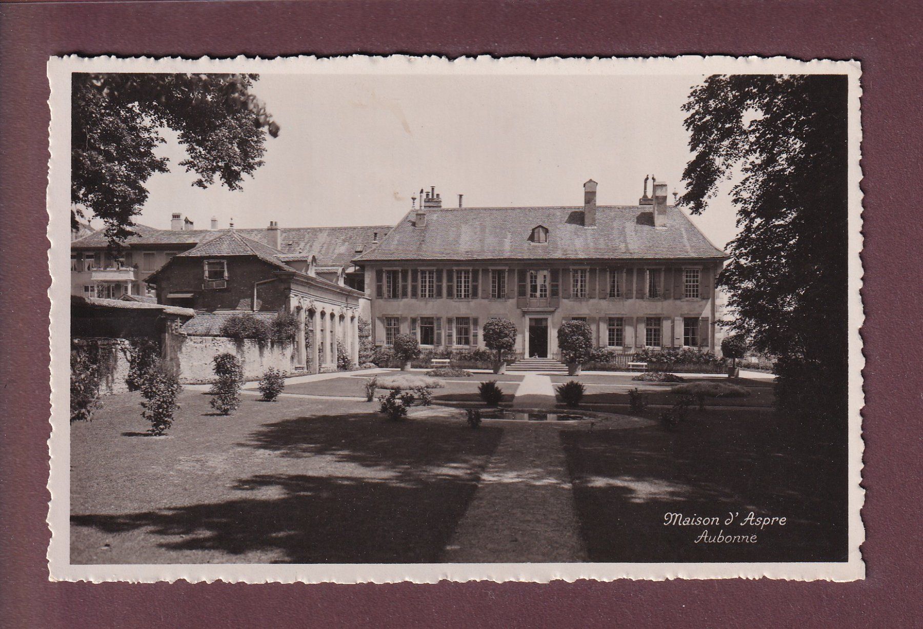 Ansichtskarten: AUBONNE - Maison d'Aspre - 1937 – Gebraucht aus Pully von nicecards