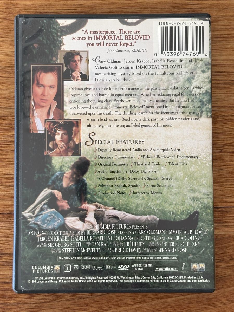 Tous les DVDs: DVD Immortal Beloved (Code 1) – D'occasion à Belp par brb66 1