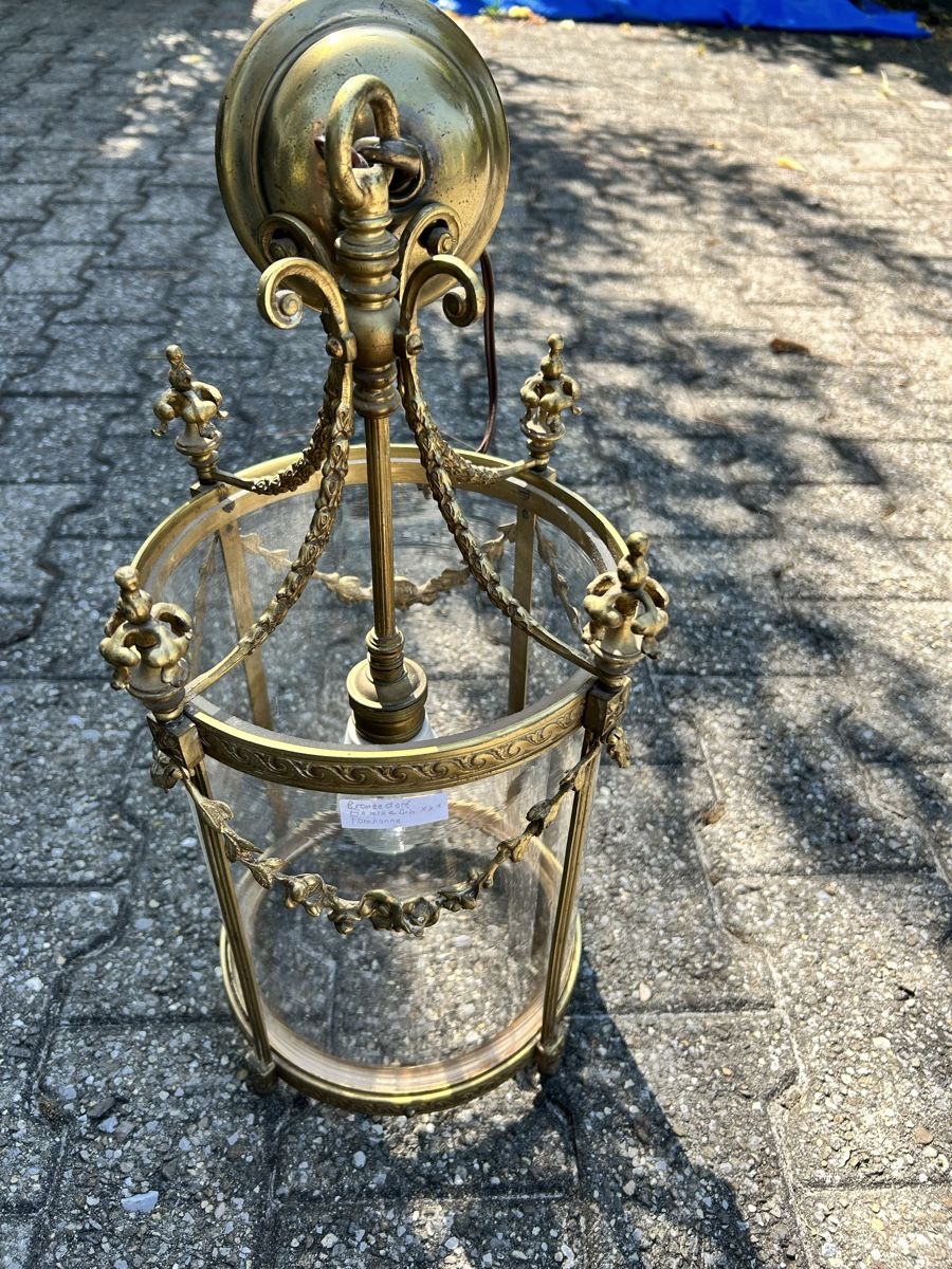 Lampen: Lampe en bronze doré ancienne  – Gebraucht aus Lully VD von Garance040 9