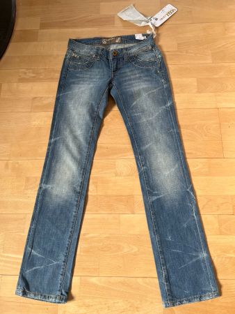 MOGUL Damen Jeans in Gr. 26, Blau, NEU