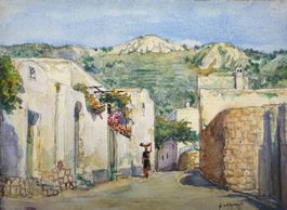 Original-Aquarell von Sipke van der Schaar Sign