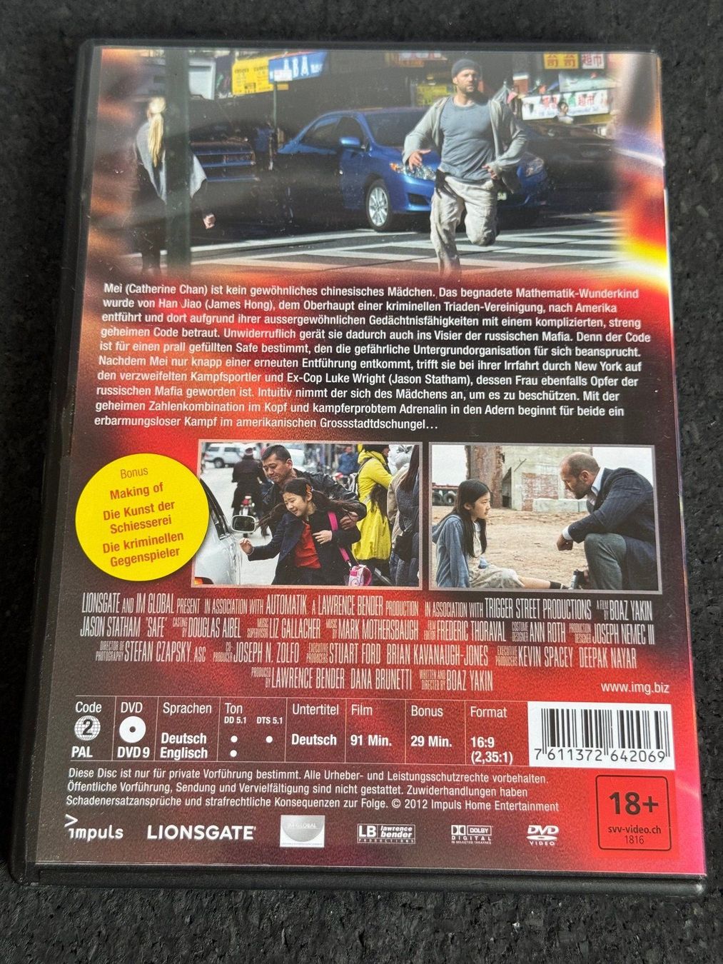 Alle DVDs: SAFE "She has the Code. He is the Key" DVD DE/EN – Gebraucht aus Fribourg von tschjoly 1