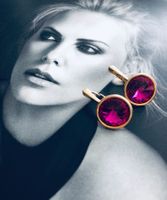 Silber Ohrringe mit Swarovski Kristallen