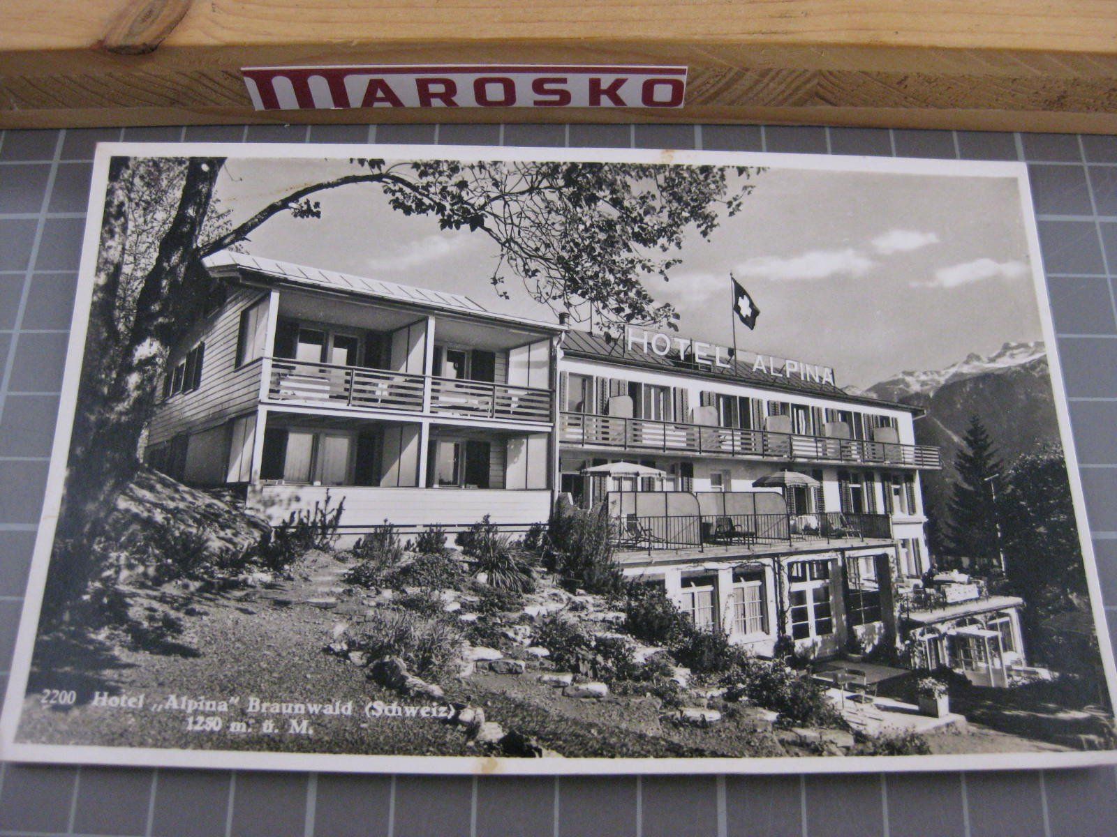 Cartoline postali: Braunwald Hotel Alpina, ., Kleinformat – Usato da Malters venduto da Marosko