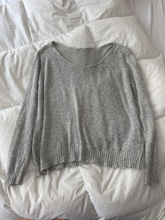 Brandy Melville Pull en coton gris chiné T.U. bon état