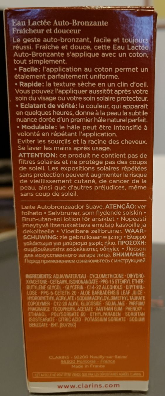 Clarins Cura del viso: Eau Lactée Auto-Bronzante 125 ml – Nuovo e nell'imballaggio originale da Genève venduto da Kamajan 2