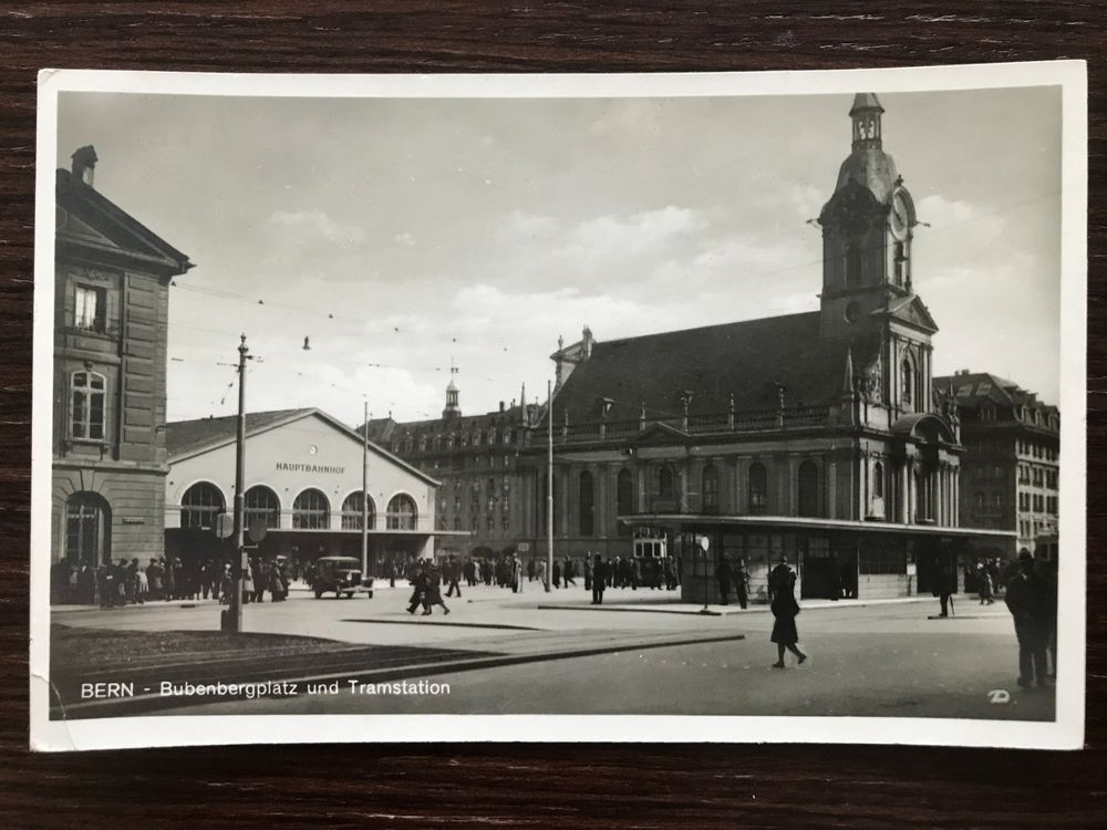 BERN Bubenbergplatz Belebt, Tram, Tramstation, Bahnhof, 1933 | Kaufen ...