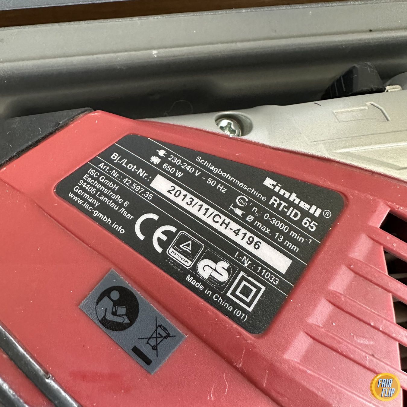 Einhell Alle Werkzeuge: Einhell RT-ID 65 Schlagbohrmaschine mit Koffer – Gebraucht aus Luzern von fairflip 3