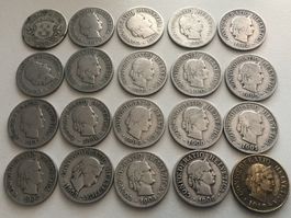 Lot mit 20 Stk. 10 Rp. ab 1850 - 1918  keine doppelten