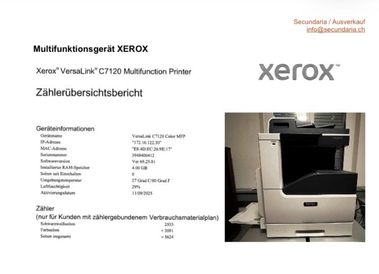 Xerox Drucker: Multifunktionsgerät Xerox  – Gebraucht aus Langwies von illy01