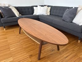 Couchtisch oval Holz mit Ablage gut erhalten -IKEA Stockholm