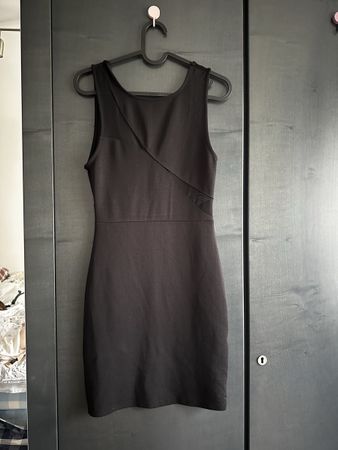 Mini Little Black Dress with Mesh, Size M Kleid