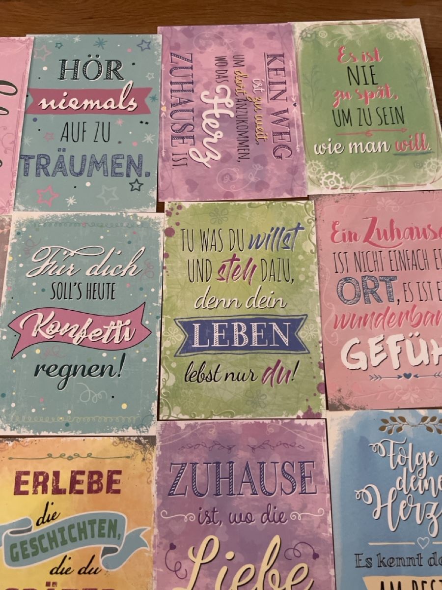 Cartes postales: 17 Postkarten mit Sprüchen NEU – Neuf (Voir description) à Uznach par Apuutze 2