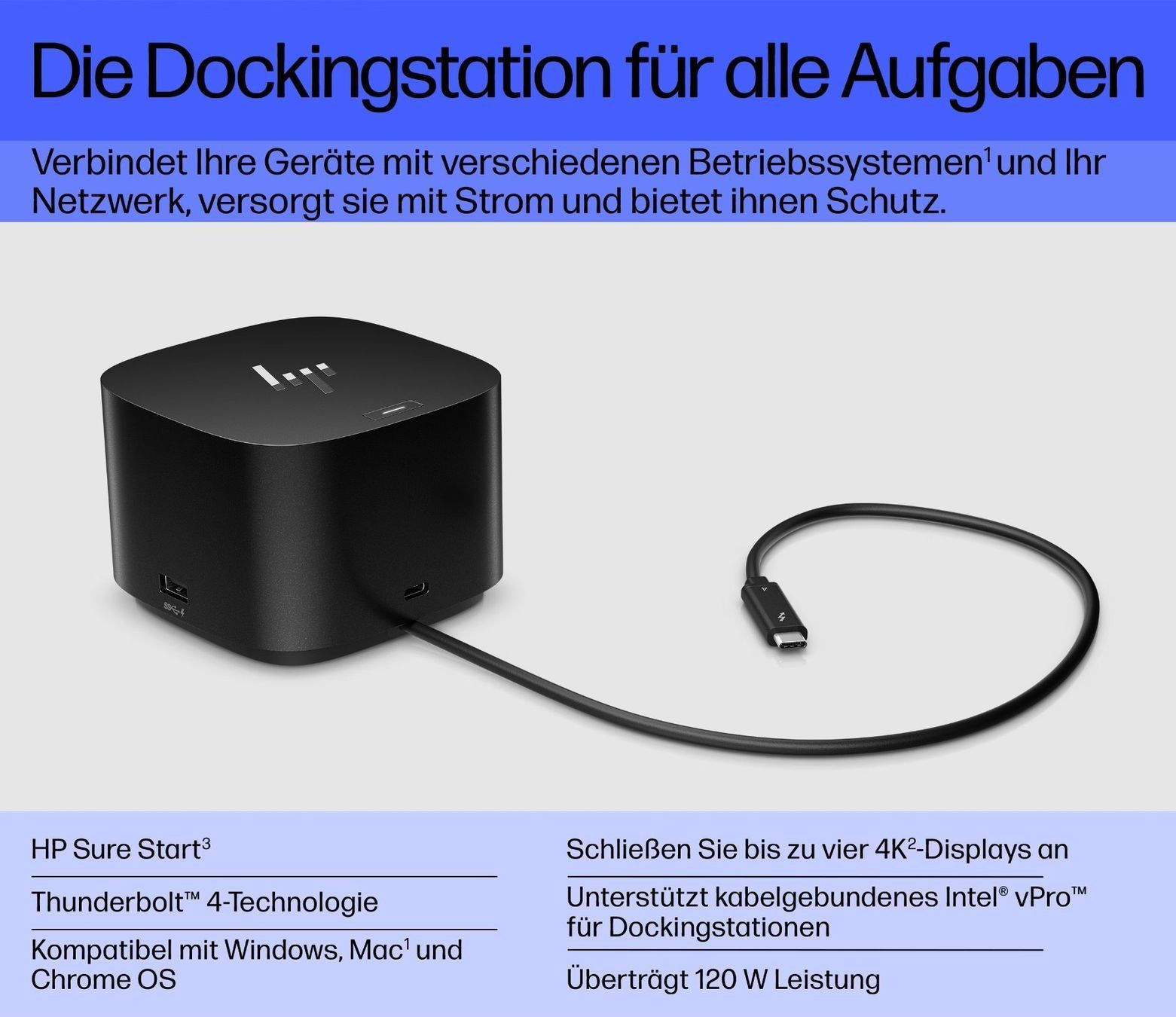 Hewlett Packard Dockingstation: HP Thunderbolt Dock G4 (120W) – Gebraucht aus Luzern von dh762 3