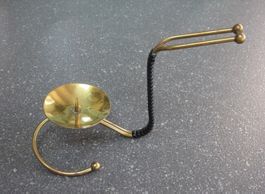 Mid Century Draht-Kerzenhalter, Messing, 50/60er Jahre