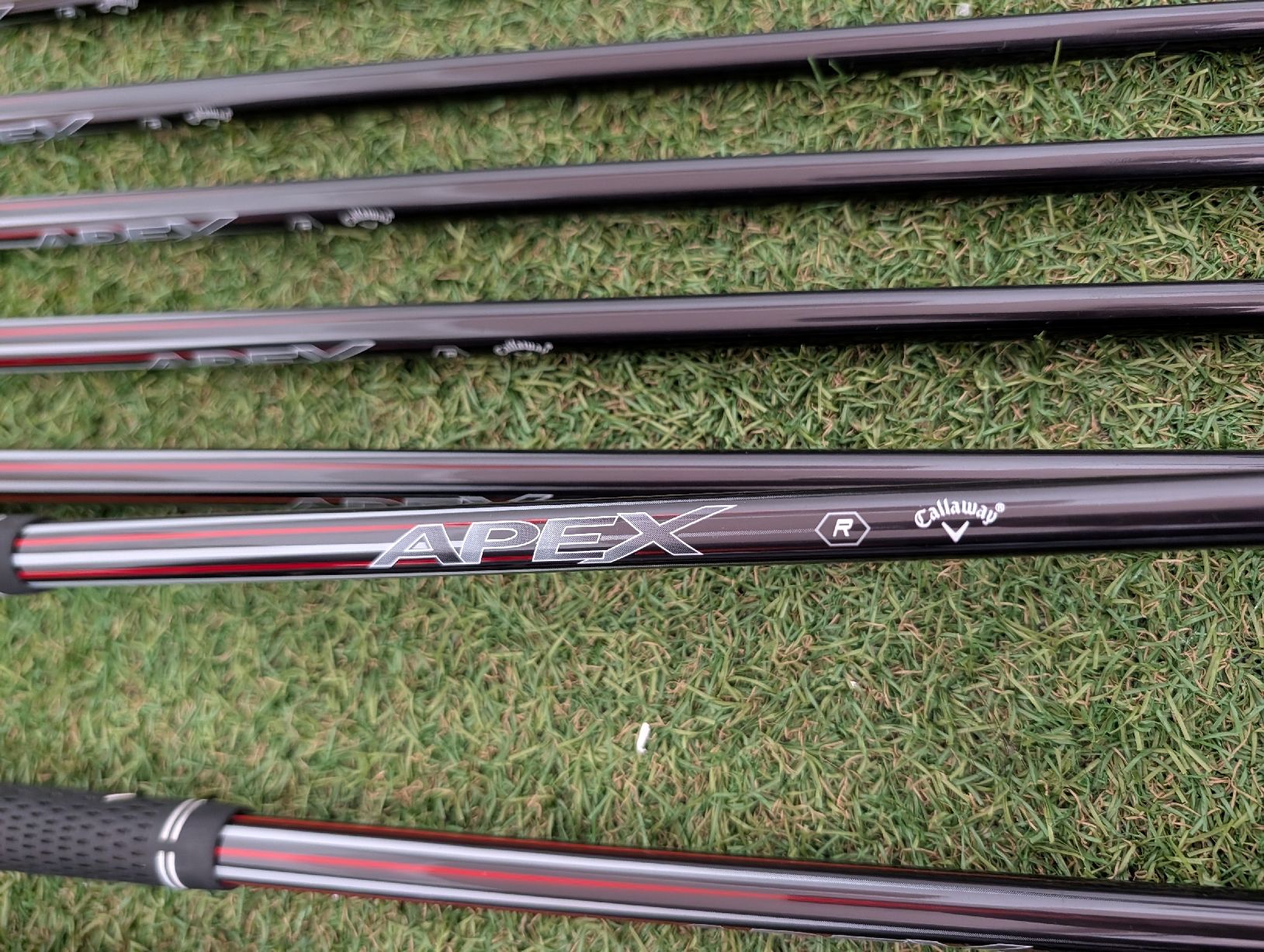 Callaway Mazze & Set: Callaway Apex Eisen 4-SW+AW Graphit Regular, top – Usato da Uerikon venduto da Chreggus_Golfshop 4