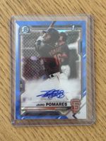 Jairo Pomares 1st Bowman Chrome Autograph Blue SF Giants Pro