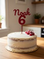 Cake topper – votre prénom et âge au choix | Décor gâteau