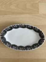 Limoges-Tablett von Marcel Rochas, schwarzes Porzellan
