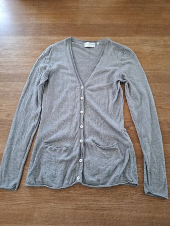 C&A Cardigan aus Seide/Kaschmir, Grau, Grösse S