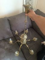 Lustre en laiton vintage