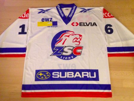 ORIGINAL ZSC LIONS # 16 WEBER TRIKOT MAILLOT 2000/01 XL