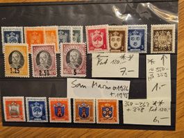 gute Werte San Marino ** und * (Kat 260.-- ++) für nur 15.--