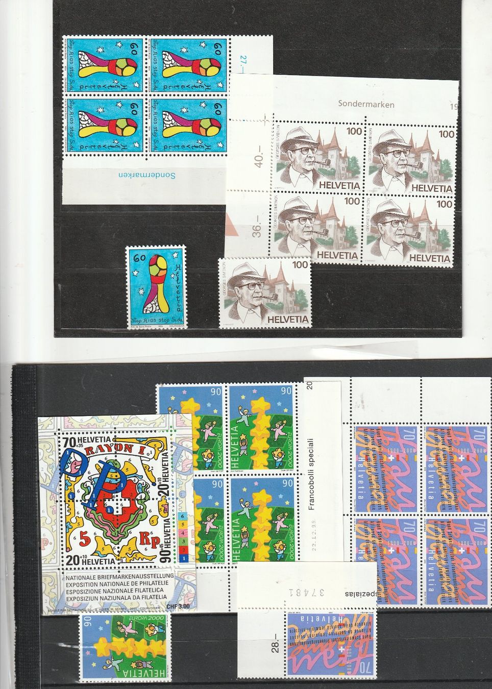 Alle Briefmarken: Schweizer Frankaturwaren Sondermarken Rayon Block – Gebraucht aus Rupperswil von Ema10