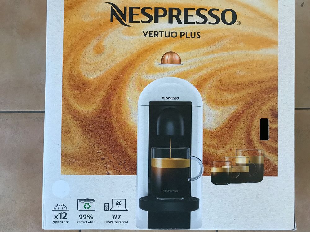 Nespresso Vertuo Plus GCB2 White mit Kapselbehälter , Kaffee | Kaufen ...