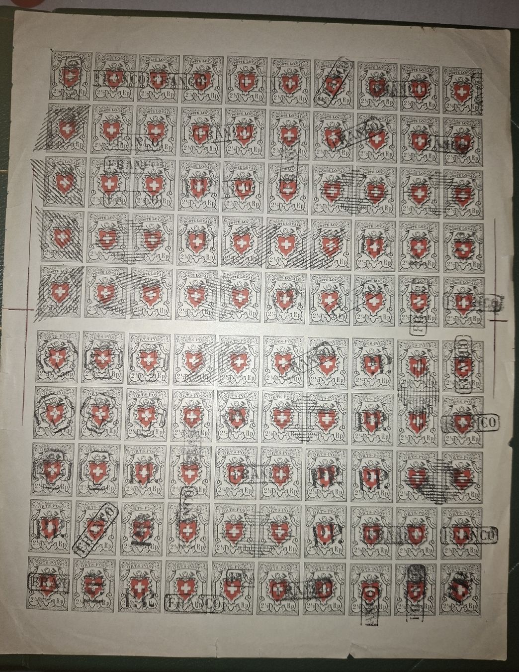 Alle Briefmarken: Fac - Smile Poste Locale / Bogen / Kantonal – Gebraucht aus Balgach von SIMEON27