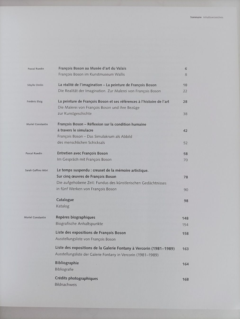 Libri: François Boson / Pascal Ruedin / Benteli 2009 – Usato da crans montana venduto da AB3963 1