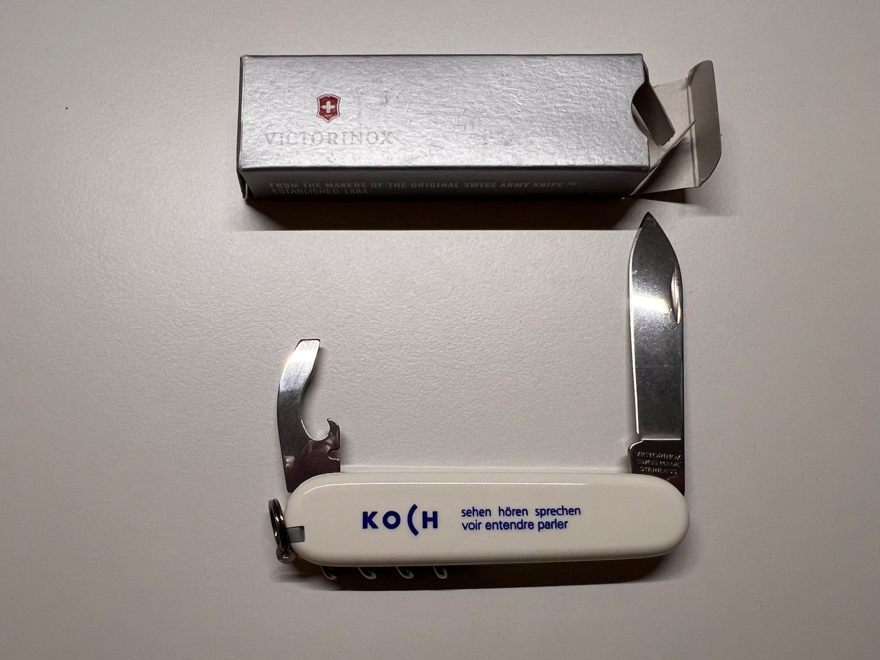 Victorinox Coltelli tascabile: Victorinox Taschenmesser mit Werbung – Nuovo e nell'imballaggio originale da Oberarth venduto da Denali74 2