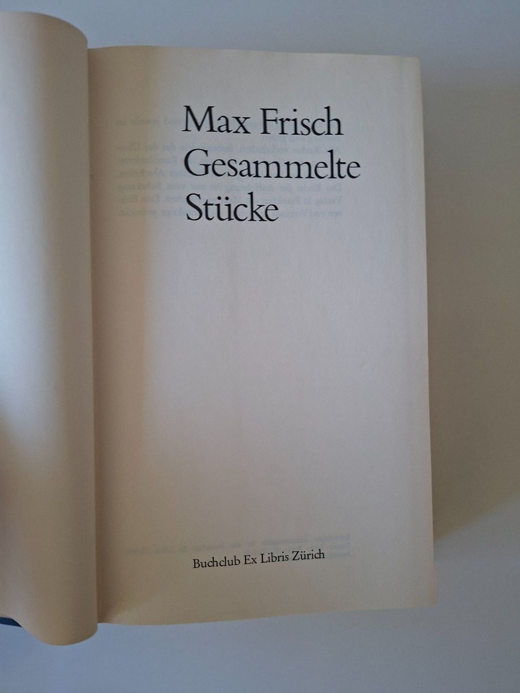 Bücher: Max Frisch  "Gesammelte Stücke" – Gebraucht aus Zürich von Daniel517 3