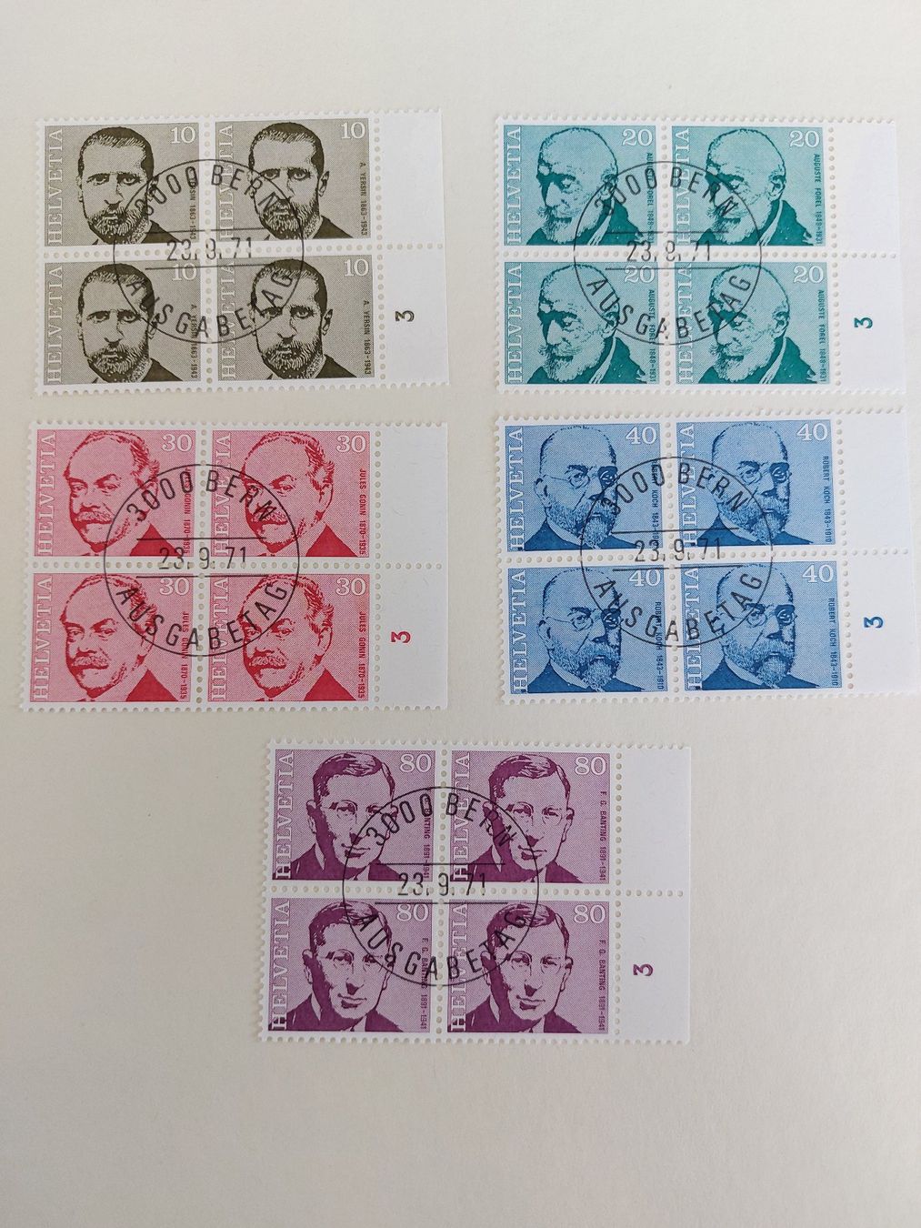 Tutti i francobolli: Porträtmarken – Nuovo (secondo la descrizione) da Sarmenstorf venduto da SCBern76 1