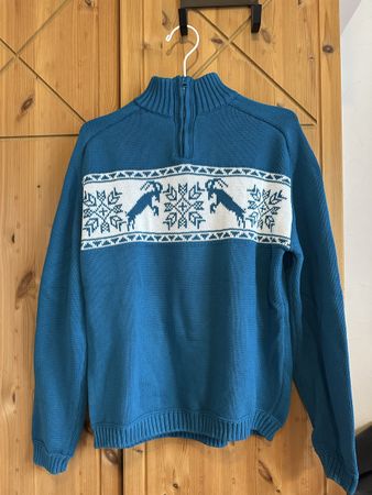 Fuchs Strickpullover, Grösse L, mit Reissverschluss