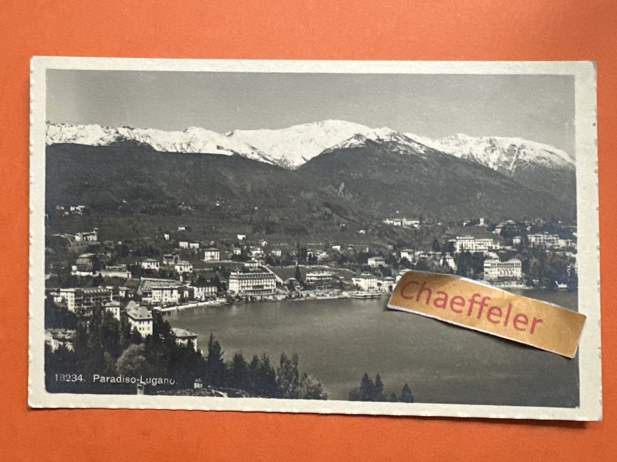 Cartoline postali: 18234. Paradiso – Lugano. – Usato da Zürich venduto da Chaeffeler