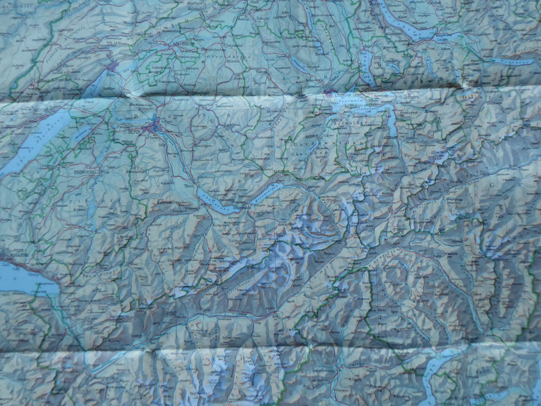 Landkarten & Atlanten: Schulkarte der Schweiz, Imhof, 1965 – Gebraucht aus Turbenthal von Panau 3