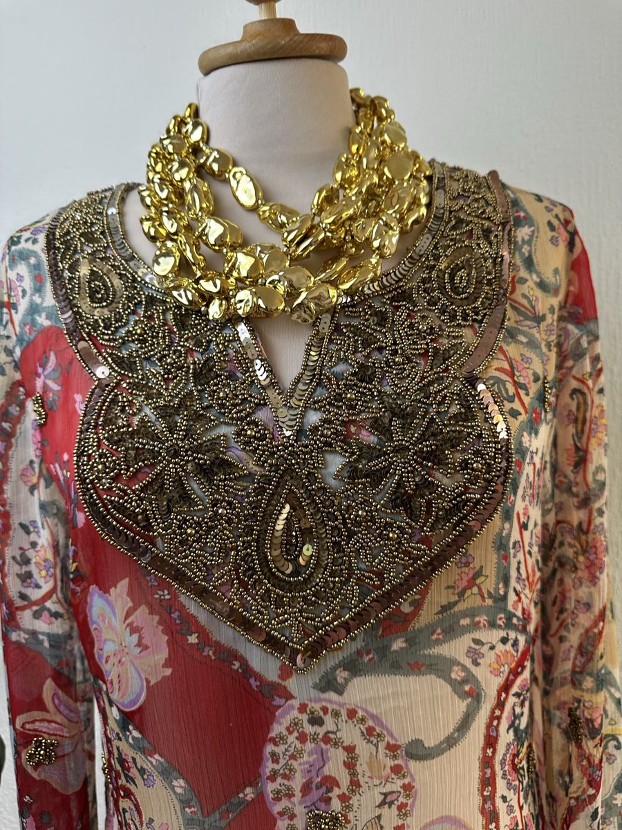 Tuniche: Robe mi-longue imprimée perles sequins taille M – Nuovo (secondo la descrizione) da Châtelaine venduto da Alexandra.jankowski 1
