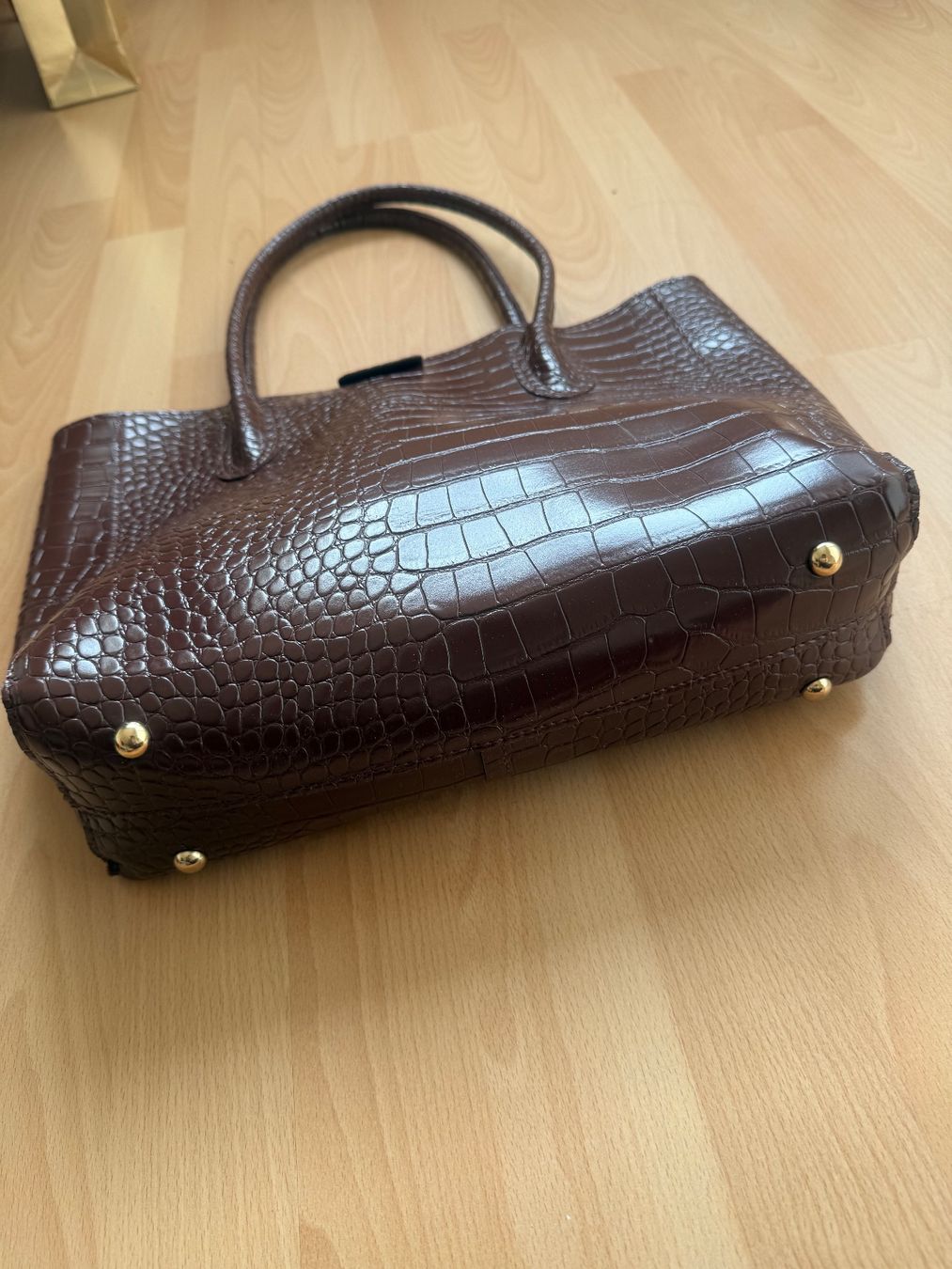 Borse da donna: Handtasche braun Krokodiloptik Neu – Nuovo (secondo la descrizione) da Zürich venduto da Herbion1 2