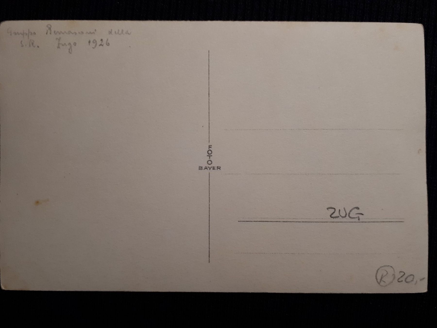 Cartoline postali: AK MILITAR - ZUG 1926 – Usato da Ponto Valentino venduto da giorgia06 1